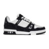 Louis Vuittion White Black Trainers louis vuitton lv trainer white black white product