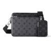 Louis Vuittion Trio Messenger Grey Black Bag trio